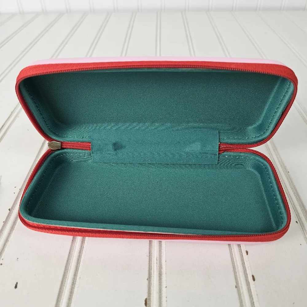 Missoni Sunglasses Case Pink Red Zip Around and Lanyard ONLY‎